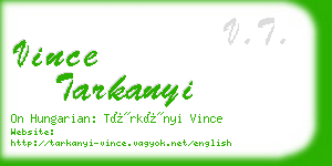 vince tarkanyi business card